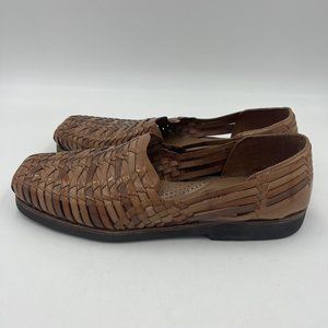 Men’s Sunsteps Hand Woven Leather Shoes, Brown size 11.5